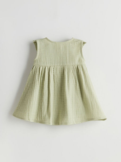 Bisiklet Yaka K?z Bebek M?slin Elbise