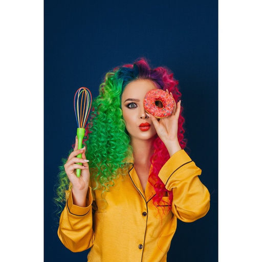 Венчик для взбивания Доляна Профи, 25 см, голубой  фото 6