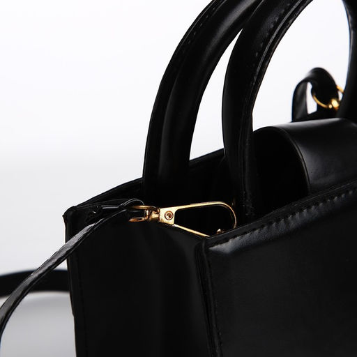 Сумка-тоут на молнии, цвет чёрный - Simaland фото 4