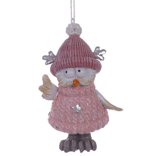 Фигурка декоративная подвесная "Сова", L5 W4,5 H10 см, 2в.