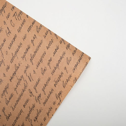 Цена за 10 шт. Бумага упаковочная крафтовая «Литература», 50 х 70 см