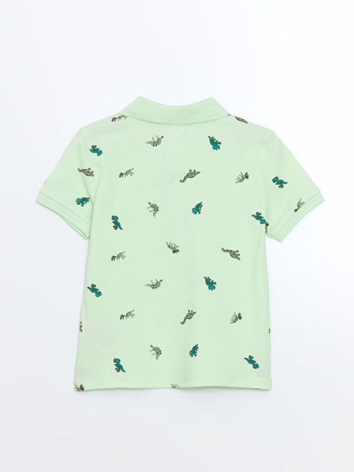 Polo Yaka Bask?l? Erkek ?ocuk Ti??rt