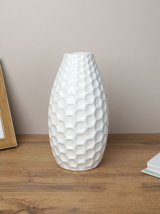 Ваза 23 см белая / WRF-163 /уп 8/без и/уп - ГалеонТрейд фото 2