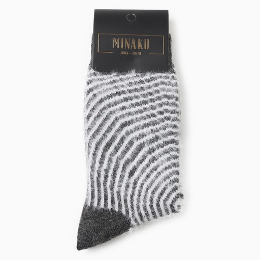 Носки женские махровые MINAKU, серые, размер 36-41