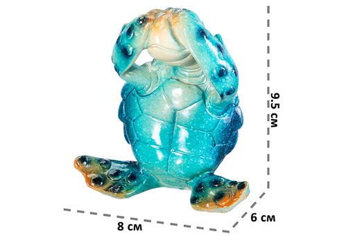 Фигурка декоративная 8*6*9,5 см Голубая черепашка Ничего не вижу - Elan gallery фото 2