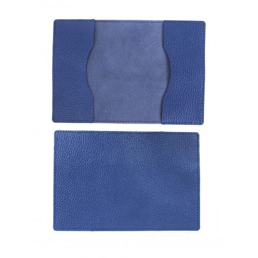 Обложка для паспорта Croco-П-1100 натуральная кожа васильковый флотер (105) 265104