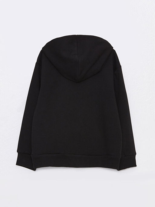 Kap??onlu Bask?l? Uzun Kollu K?z ?ocuk Sweatshirt - Waikiki фото 2