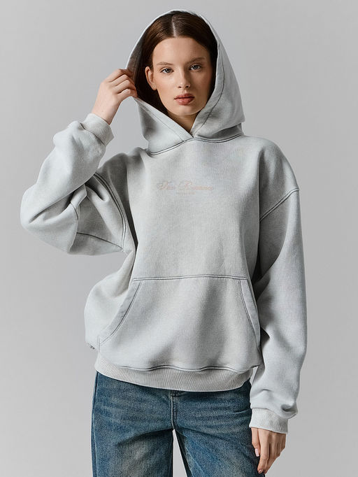 Теплое худи женское серое с начесом - Mark formelle фото 3