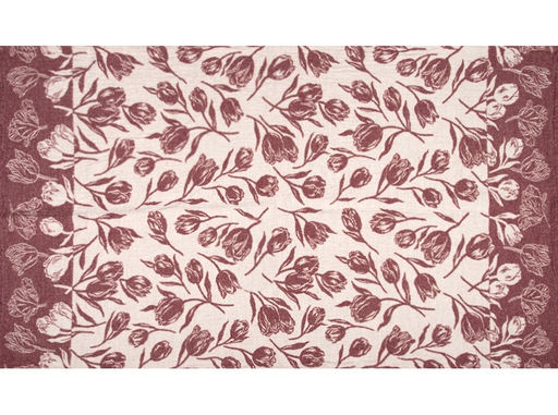 18С195-ШР/у. 80*125 Полотенце "Тюльпаны" цв. 93 рис. 98 бордо