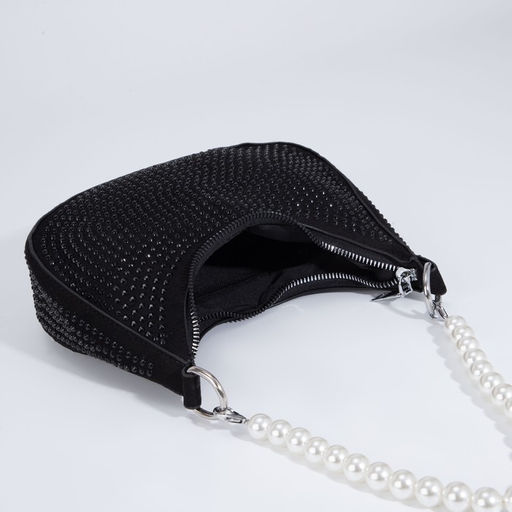 Сумка-багет на молнии, цвет чёрный - Simaland фото 7