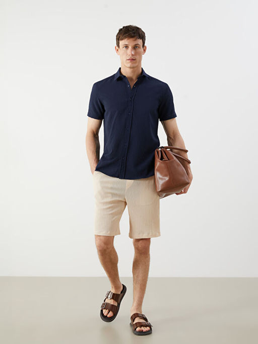 Regular Fit Dokulu Erkek ?ort