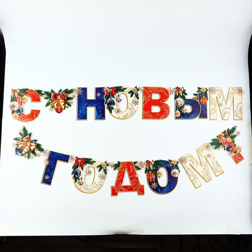 Гирлянда на люверсах новогодняя «С Новым годом!», длина 200 см