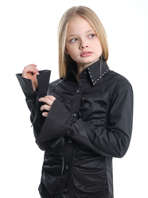 Рубашка для девочки черная 33-92531 черный