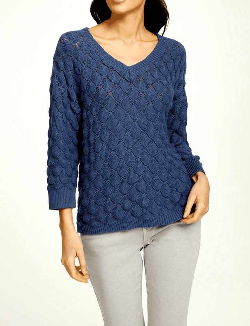 Пуловер, синий - Linea tesini фото 6