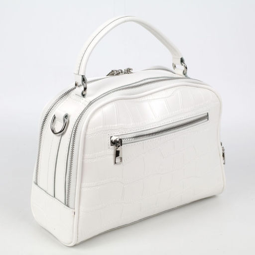 Женская кожаная сумка через плечо под крокодила 0171-3 - Cidirro фото 3