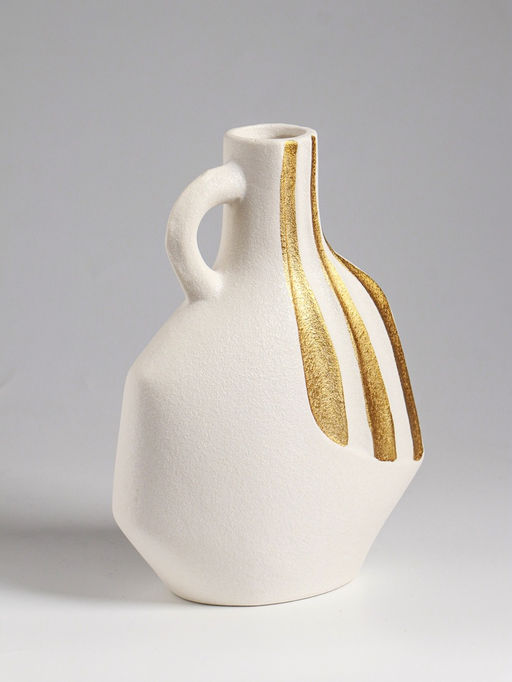 Ваза настольная керамика "Оделис" 21,5х16 см, белый