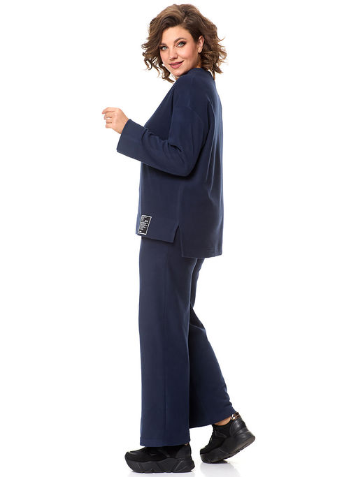 Костюм из флиса женский теплый темно-синий - Almond фото 4