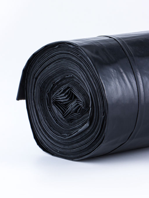 Мешки для мусора в рулоне 300 л,черные, ПВД,  толщина 60 мкм, 10 штук