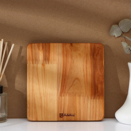 Тарелка Adelica «Классика», 19×1.8 см, пропитана минеральным маслом, дерево, берёза