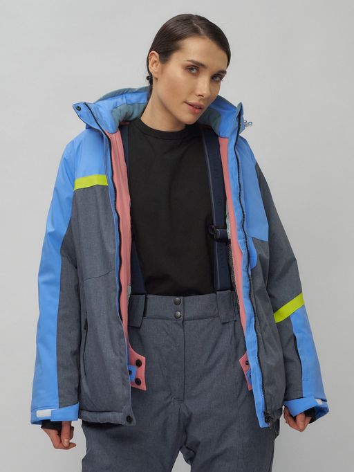 Горнолыжный костюм женский большого размера синего цвета 02282-1S - Chunmai фото 22