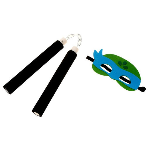 Карнавальный костюм «Боевая черепашка», в наборе 3 предмета: плащ, маска и нунчаки