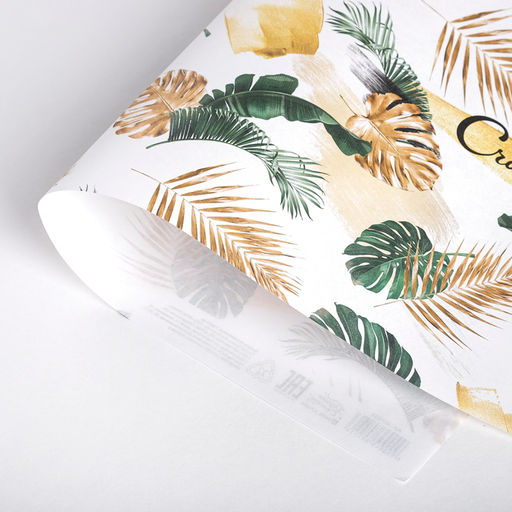 Цена за 10 шт. Бумага упаковочная крафтовая «Тропики», 50 х 70 см