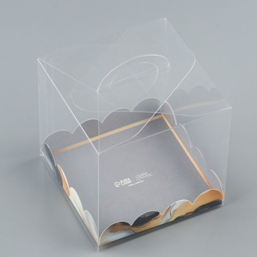 Цена за 5 шт. Коробка кондитерская, сундук, упаковка, «Мрамор», 11 х 11 х 11 см