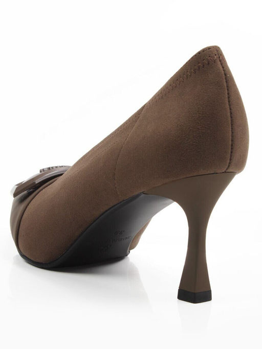 06-P1-7539 KHAKI Туфли женские (натуральная кожа, текстиль)
