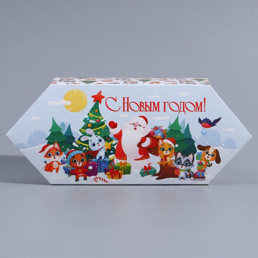 Цена за 5 шт. Коробка подарочная - конфета новогодняя «Новый год», 9×14.5×5 см