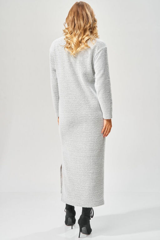 Платье LAIKONY 573 серый диагональ  фото 3
