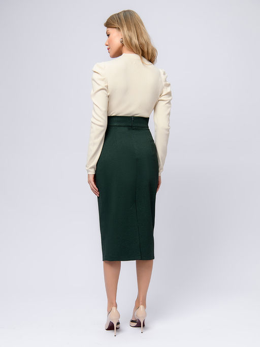 Юбка изумрудная длины миди - 1001dress фото 3