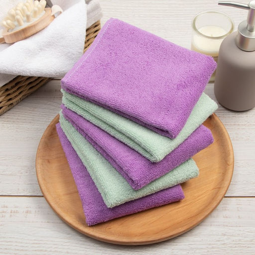 Набор махровых полотенец Этель Summer 30х30 см -5шт, 100% хлопок 340 гр/м2  фото 3