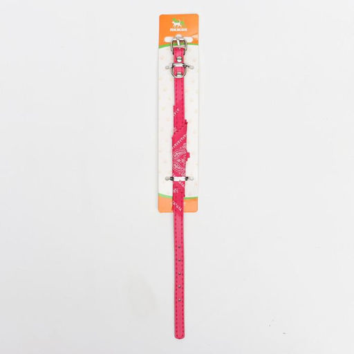 Ошейник с косынкой 32 х 1 см, ОШ 22-28, розовый - Пижон фото 5