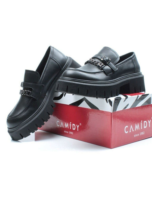 03-C1812-1 BLACK Лоферы женские (натуральная кожа)