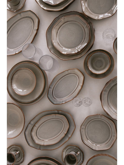 Тарелка Magistro Vintage, d=27 см, фарфор, серая фото 8