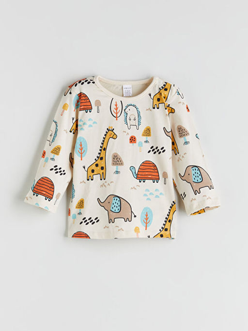 Bask?l? Erkek ?ocuk Pijama Tak?m