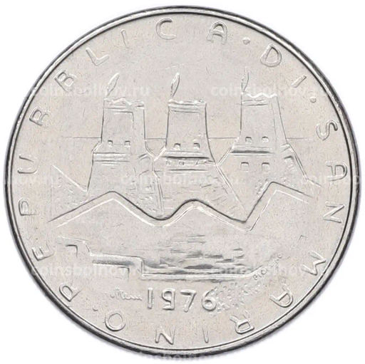 Монета 50 лир 1976 года Сан-Марино