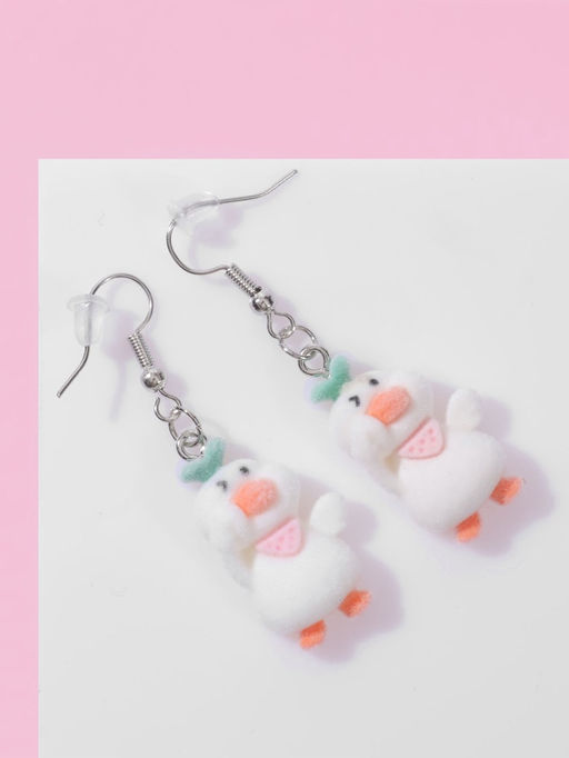 Цена за 6 шт. Серьги детские Выбражулька «Гусь», цветные