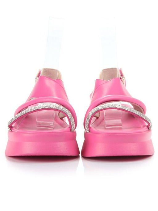 08-PEQ210-3 PINK Босоножки женские (натуральная кожа)