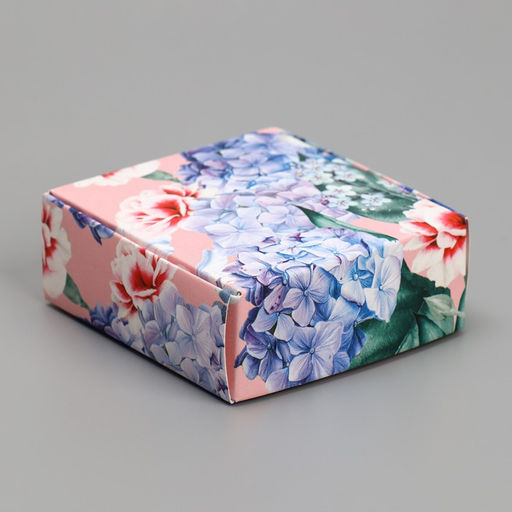 Цена за 5 шт. Коробка под бижутерию, упаковка, «Цветы», 7.5×7.5×3 см