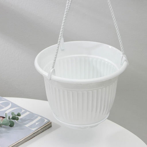 Кашпо для цветов «Венеция», 3 л, с подвесом, коричневое