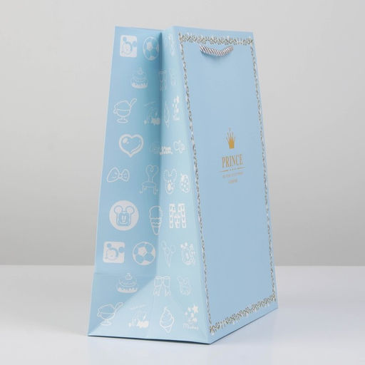 Цена за 10 шт. Пакет подарочный, упаковка, «Прекрасный принц», 26 х 21 х 11 см