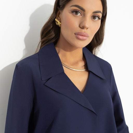 Блуза свободного кроя с воротничком Амбассадор стиля (new) - Charutti фото 3