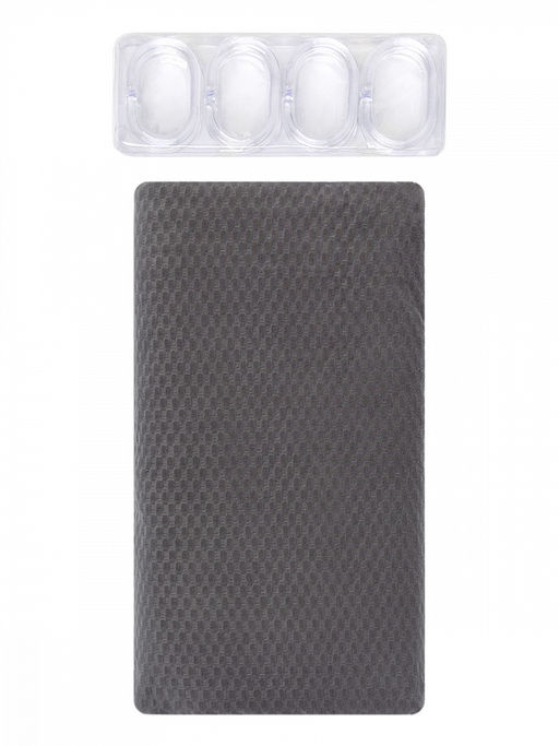 Шторка для ванной 200x200 серый микрофибра - Denastia фото 3