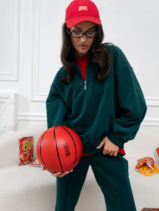 Толстовка женская Пич Изумрудный - Modamica фото 4