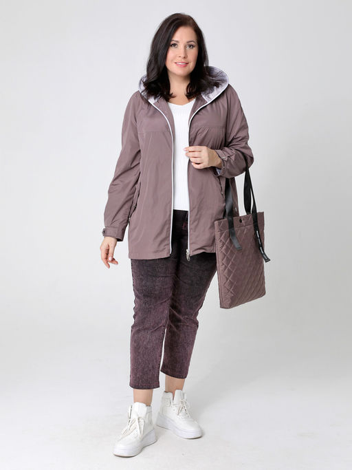 24146 Ветровка серо-коричневый - Dizzyway фото 4