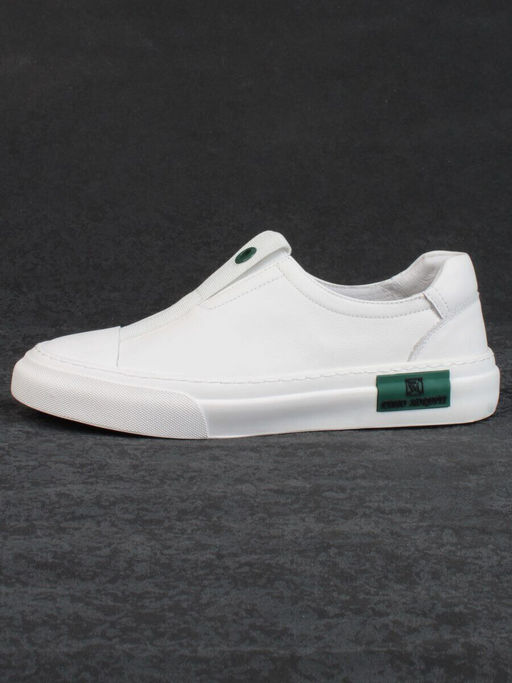 03-0121-01 WHITE Полуботинки спортивные мужские (натуральная кожа) - Фабричный китай фото 4