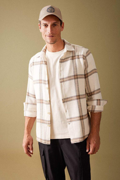 Рубашка с длинным рукавом в современном стиле - Defacto фото 2