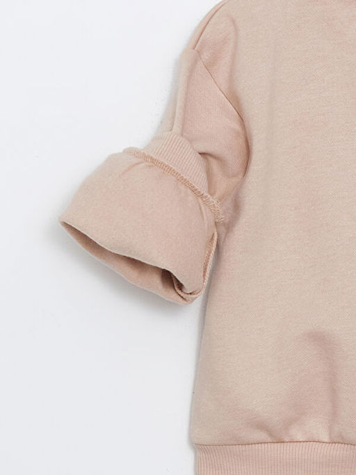 Bisiklet Yaka Kal?n Bambi Bask?l? K?z Bebek Sweatshirt - Waikiki фото 3