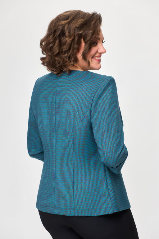 Жакет ДаЛи 3246Б бирюза/гусиная лапка